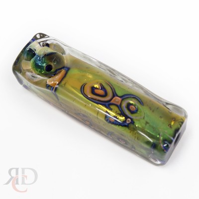 GLASS PIPE DOUBLE GLASS GOLD PIPE GP8503 1CT